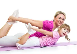 anne çocuk jimnastik dersi